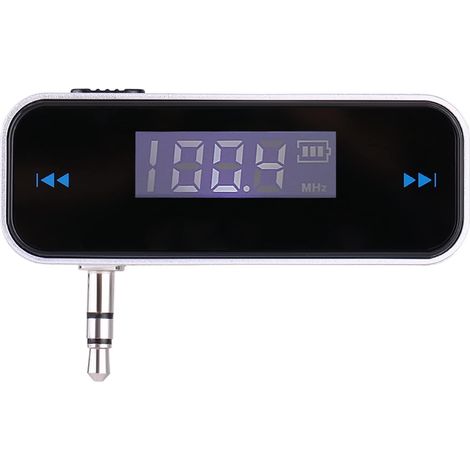 Kit audio autoradio avec émetteur FM sans fil et prise auxiliaire 3,5 mm intégrée pour smartphones et lecteurs audio MP3/MP4 (iPhone 6s, 5, SE). (1/5)