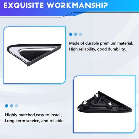 1 pair Specifications: Left side Color: As shown in the picture Material: ABS Car rearview mirror triangular decorative panel (1/5)