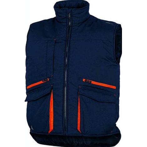 Gilet Deltaplus Imbottito Sierra 2 Blu/Orange Tg. Xl Chiusura Zip Antifreddo
