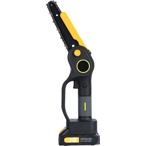 Tronçonneuse électrique sans fil + Élagueur sur perche 2-en-1 - Mini tronçonneuse - 2 x 2.0Ah Battery, 4.9-7.5ft Adjustable Pole Saw (1/5)