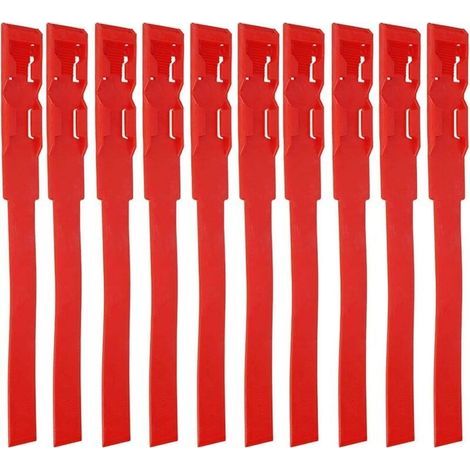 Identifikationsarmbänder für Kühe, 10 Stück, Rinderkennzeichnungshalsbänder (rot) (1/5)