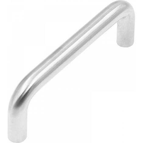 Poignée de meuble design, distance entre les trous 128 mm, pour cuisine, salle de bain, étagère, alliage d'aluminium, argent, 2 pièces (1/5)