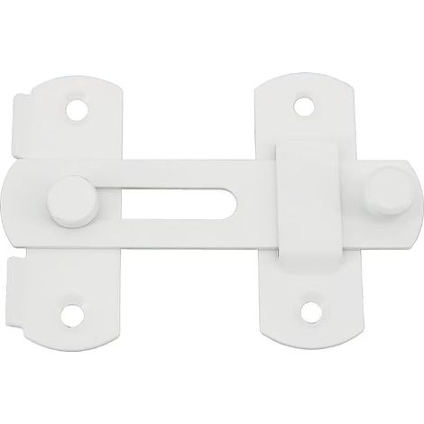 Serratura per porta scorrevole SAYAYO, chiavistello, catenaccio con viti per porte, finestre, armadi e giardini, acciaio inossidabile bianco lucido, EMS9001W (1/5)