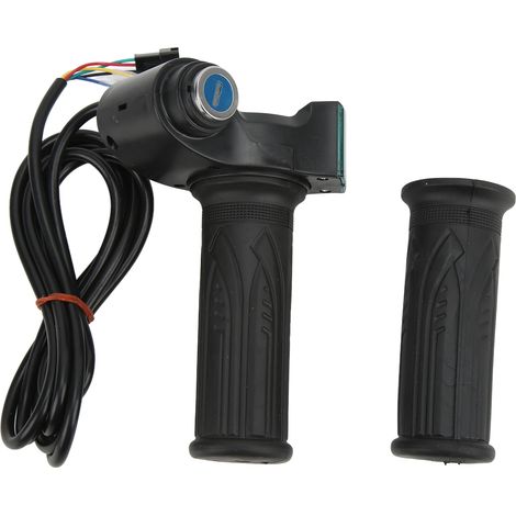 Gasgriffe für E-Bikes mit grünem Digitaldisplay (1/5)