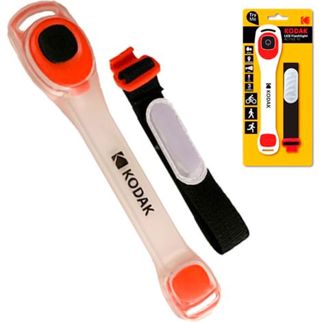 Torcia Bracciale Led Kodak Luce Rossa Fissa Lampeggiante 10 Lumens 30416376
