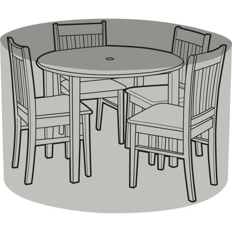 4 Seater Round Table & Chairs Cover - Super Tough - W1192 (1/3)