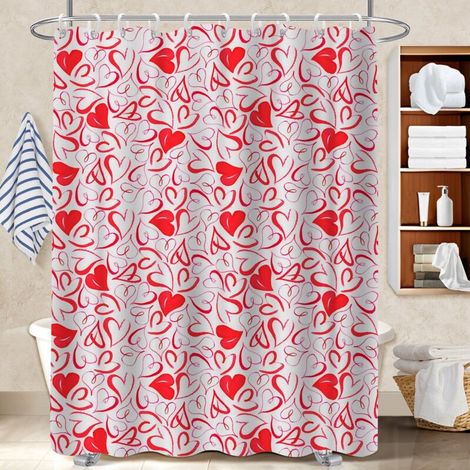 Voile de douche fluide en polyester 180x180 stylé housse de baignoire pour une déco d’hiver réconfortante (1/5)