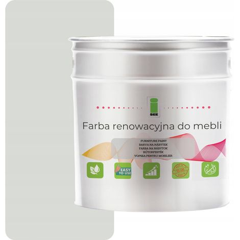 Vernice per mobili da cucina 9002 bianco-grigio satinato 1L per frontali in legno 2 in 1 (1/5)