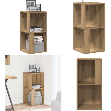 Mobile Angolare Rovere Artigianale 33x33x67 cm in Truciolato - Mobile per oggetti - Armadio in truciolato