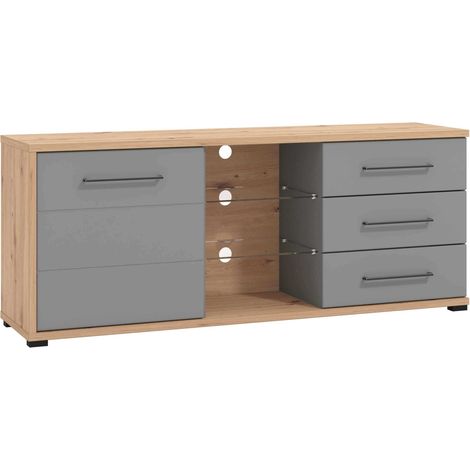 ELLIE - porta tv un anta tre cassetti moderno minimal in legno (1/5)
