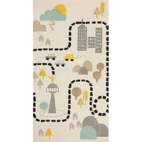 Kinderteppich SAZAK Bunt 80 x 150 cm Baumwolle