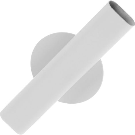 Tube décoratif en métal blanc pour vase mural à fleurs (1/5)