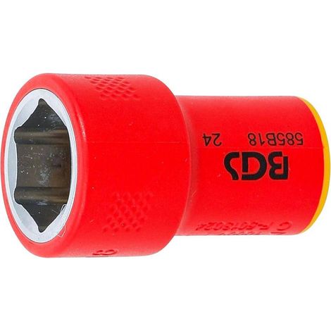 Douille pour Clé VDE Six Pans 10 mm (3/8) - 18 mm - Isolation Sécurisée et Précision, Acier, Pro - D-Work (1/5)