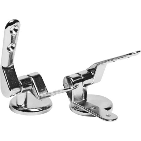 COPPIA CERNIERE IN OTTONE CROMATO 71 MM - INTER. 18 MM IDRO TRADE