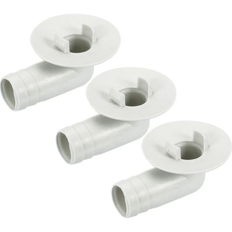 Raccord coudé de tuyau d'évacuation de climatisation AIMOONSA 17 mm, pièce de rechange pour climatiseur split/fenêtre. Beige, lot de 3.