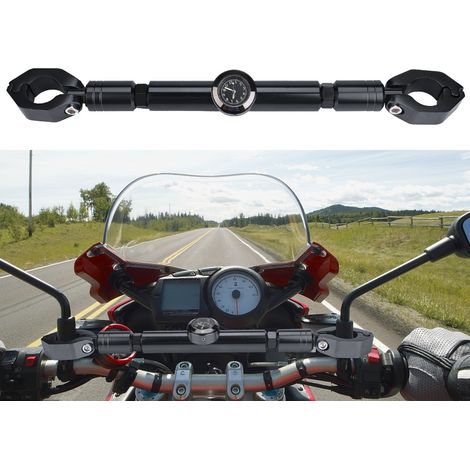 Querlenker aus Aluminium für Motorräder, Führungszubehör mit Kompass, schwarz, Balance-Bar für Motocross und Roadster, robustes Bauteil. (1/5)