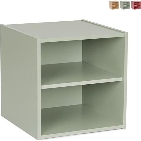 Estante cúbico de pared con separador 35x35x35 Composite Pro YES - Verde oscuro (1/5)