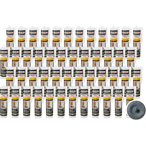 IsolBau Zement-Fix Reparatur- und Dichtungsmörtel Dunkelgrau 48 x 300 ml (1/5)