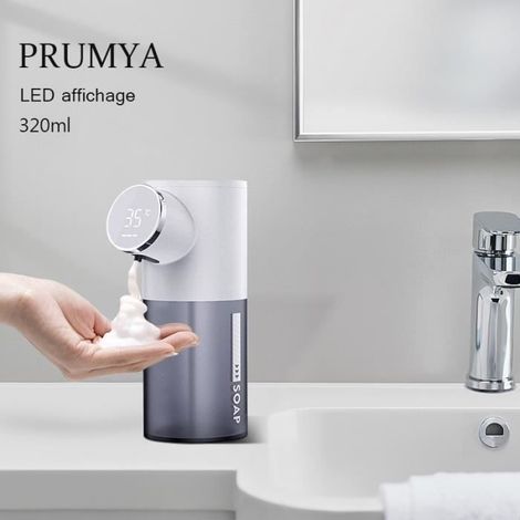 distributeur savon automatique avec LED affichage de la température distributeur de savon mousse 320ml sans contact (1/4)
