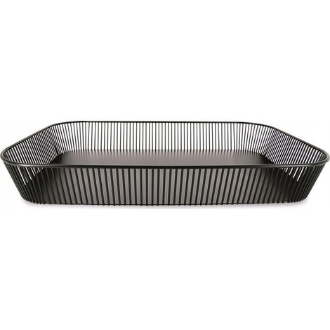 Revol TOUCH Cesto in acciaio nero opaco beige 53x33x7 cm