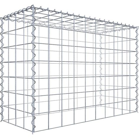 Gabiondeco - Gabion - Element de prolongation en hauteur 100 cm x 70 cm x 40 cm (L x H x P). maille 10 x 10 cm. Spirale. Attention : il manque une grille - Made in Ge... (1/5)