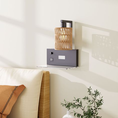 E27 Wall Light with Digital Clock (1/5)