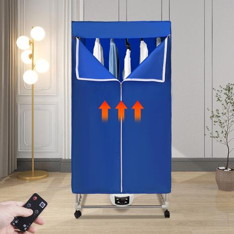 1200 - 1500W, sèche - linge 220V, sèche - linge chronométrable, convient pour le séchage des vêtements, serviettes, jeans (bleu) (1/5)