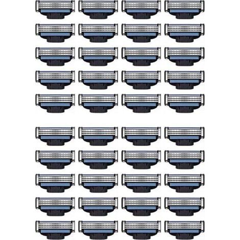 Recharges de Lames Rasoir Mach 3 – 40 Pièces pour Rasoirs Manuels, Compatible avec Modèles Standard, Qualité Haute Précision (1/4)