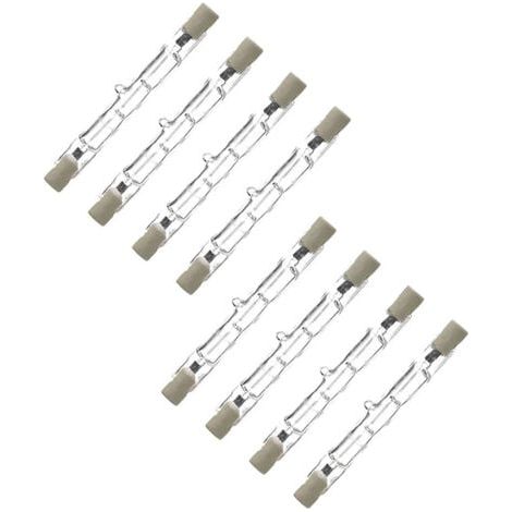 Lot de 8 Ampoule stylo halogène R7S 118 mm 300 W à intensité variable AC220-240 V J118 Projecteurs halogènes linéaires pour paysage, sécurité, lampadaires (1/5)