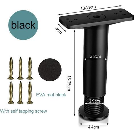 Support Telescopique Pour Lit - Hauteur Réglable 18-34 Cm - Pour Renforcement De Poutre De Lit - 1 Pièce (1/5)