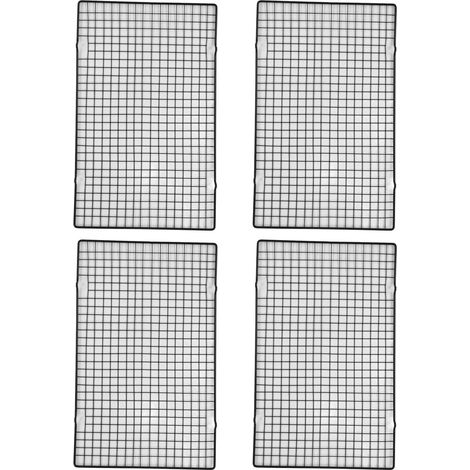 4 Grilles de Refroidissement en Acier Inoxydable pour Barbecue - Plateau de Cuisson pour Gâteaux, Cookies et Pâtisseries - Grille de Refroidissement de Cuisine (1/5)