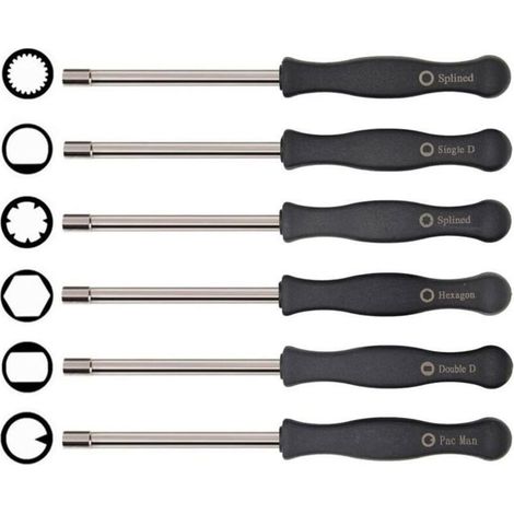 Jeu de tournevis pour carburateur, outil de réglage 6 pièces adaptable sur Husqvarna 125 135 136 137 141 435 435e 440e (1/4)