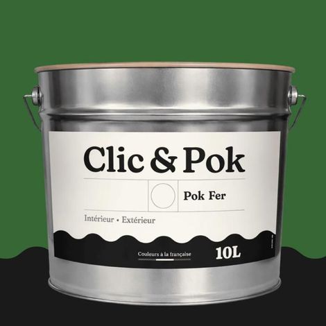 Peinture Fer Antirouille – Métal Extérieur Intérieur, Satinée, Protection Rouille - 10L - RAL 6001 - Vert émeraude