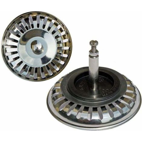Panier universel 7,6 cm (Ø80 mm) (Ø80 mm), pour évier excentrique / inox