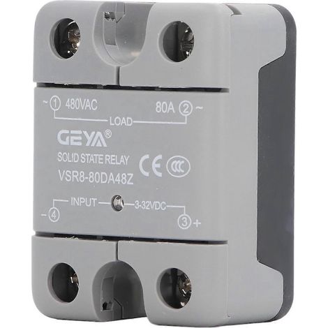 GEYA Halbleiterrelais SSR DC zu AC 80A 3–32VDC Eingang 480VAC Ausgang VSR8‑80DA48Z