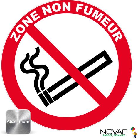 Panneau Zone non fumeur - Alu Ø300mm - 4010298