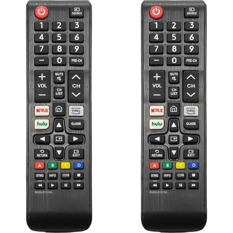 Applicabile 2 Pack Telecomando di ricambio universale per tutti i telecomandi TV Samsung, compatibile con tutte le Smart TV Samsung, LED, LCD, HDTV, 3D, serie Smart