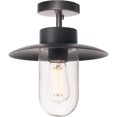 Plafonnier extérieur MOLAT gris E27 60W max IP44 - SLV - 1000823 (1/3)