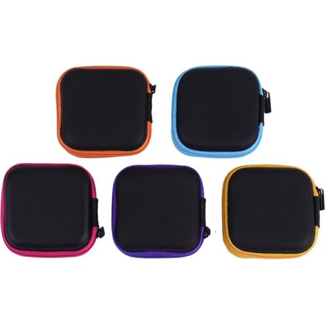 Étui de Rangement pour Casque Audio en Eva avec Poche Intérieure en Filet, Portable et Protecteur pour Écouteurs Mini et Accessoires Lors de Déplacements Couleur Aléatoire (1/5)