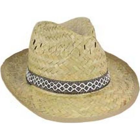 12PZ CAPPELLO PAGLIA NATURALE MODELLO ALPINO misure 56 58 60 busta pezzi12