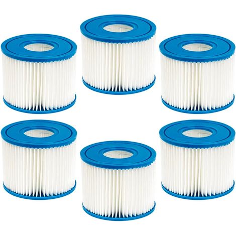 Lot de 6 filtres de piscine pour cartouche Intex PureSpa Type S1 pour 29001E PureSpa Inflable Filtre de piscine Catridge (1/5)