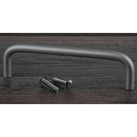 Poignée en Aluminium RS PRO, entraxe 120mm, 128mm x 34 mm x 8mm, Fixations invisibles ( Prix pour Paquet de 4 )