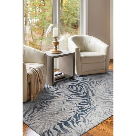 TEPPICH – ZEBRA BENEFFITO KOLLEKTION – KENIAN SKY – Teppich – BLAU – 80 x 150 cm