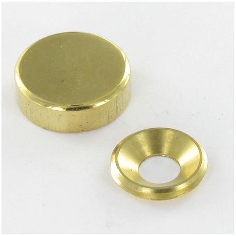 Rosace cyndrique ou cache vis (1 rosace et 1 cuvette de vis) Laiton Diamètre 18 Pour Vis M5-1 pièce (1/3)