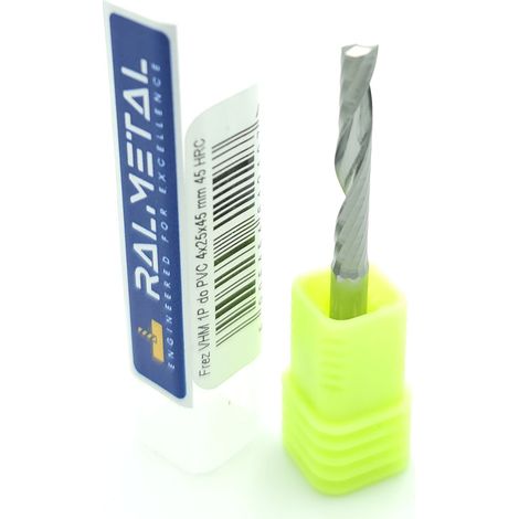 Fresa de carburo para madera PVC 1 Pluma 4 x 25 x 45 (1/3)