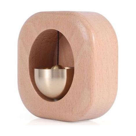 Cloche de Commerçant pour Ouverture de Porte, Carillon Magnétique Carré en Bois Décoration pour Porte d'Entrée Jardin Maison Cadeau Pendaison Crémaillère Unique (1/5)