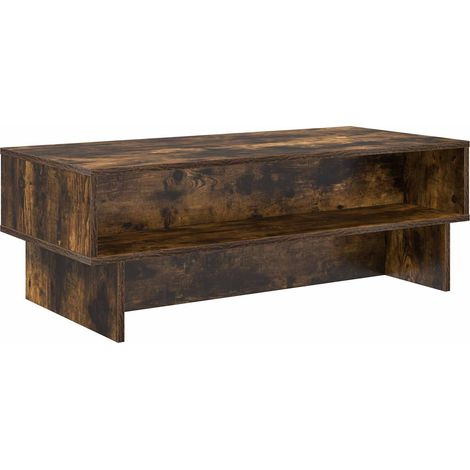 Maison Exclusive - Couchtisch Geräucherte Eiche 100 x 46 x 35 cm (1/5)