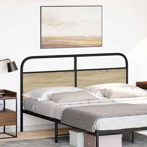 Tête de Lit Armoire de Tête de Lit - de remplacement chêne sonoma 160 cm acier et bois d'ingénierie fr22354 (1/5)