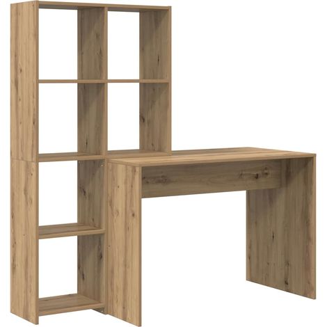 Maison Exclusive - Schreibtisch Artisan-Eiche 138,5 x 55 x 143 cm