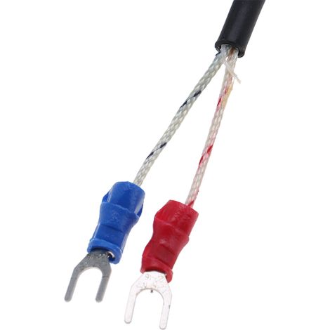 Thermoelement Typ K aus Teflon, wasserdicht, korrosionsbeständig, säure- und laugenbeständig, 2-Draht-Thermoelement-Widerstandstemperatursensor (2 Meter Messdraht) (1/5)
